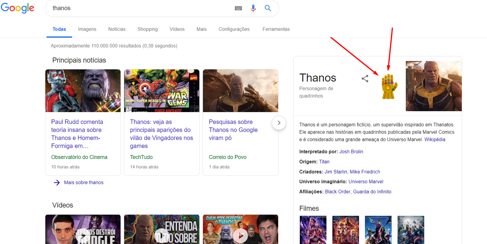 Brincadeira do Thanos