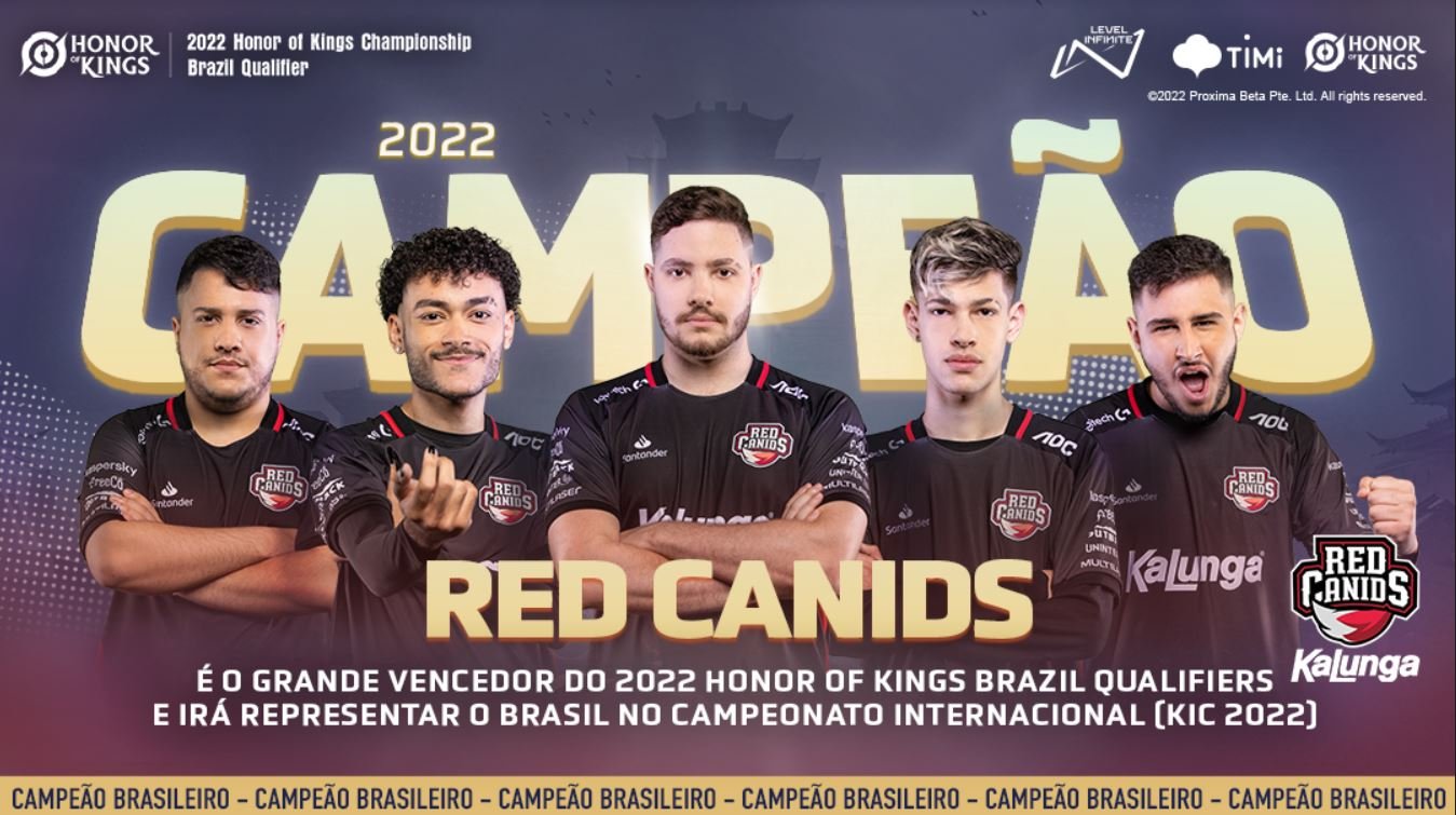 RED Canids vence a 2022 Honor of Kings International